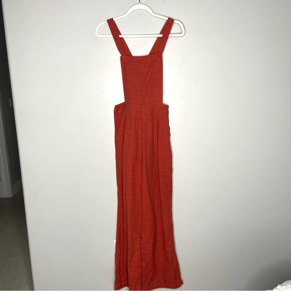 Ace & Jig Auggie Overalls Small Orange Houndstooth Checkered - Picture 3 of 13